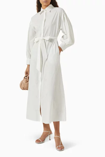 Bead-embellished Shirt Dress