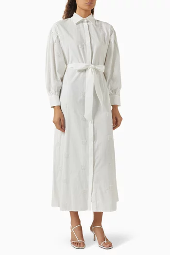 Bead-embellished Shirt Dress