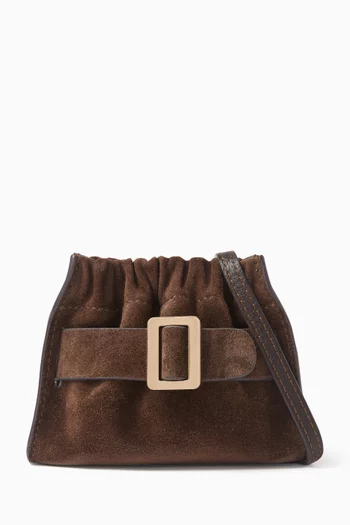 Micro Scrunchy Hobo Bag in Suede