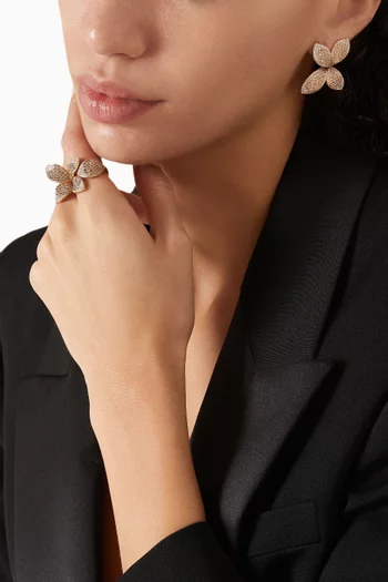 خاتم جارديني سيجريتي مرصع بالماس ذهب وردي عيار 18