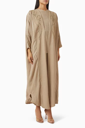 Embroidered Abaya Set