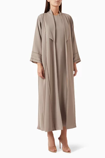 Bead-embellished Abaya Set