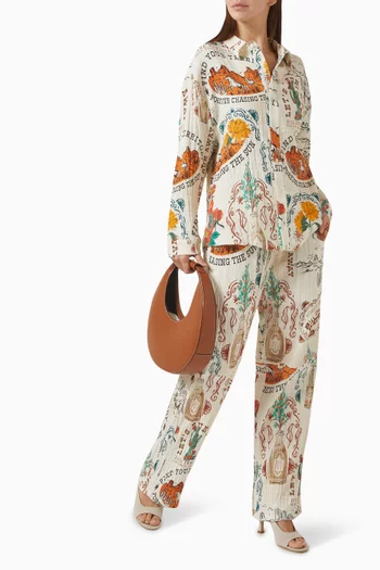 Keshi Printed Shirt in Cotton Blend