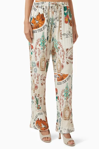 Frank Straight-leg Pants in Cotton Blend