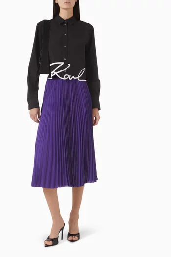 Signature Cropped Shirt in Organic Cotton