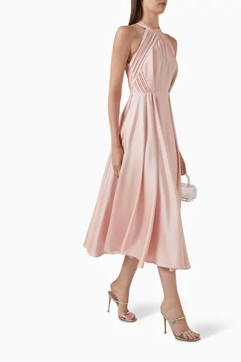 Halter Neck Midi Dress