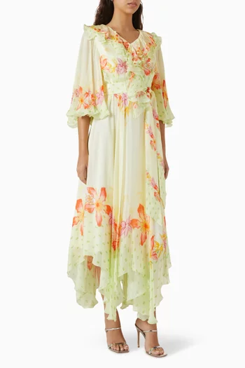 High-low Maxi Dress in Chiffon