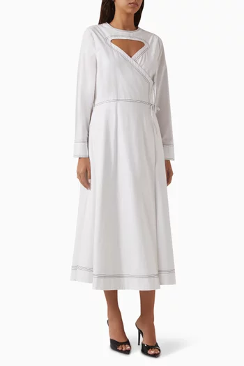 Adrian Midi Dress in Cotton Poplin