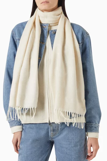 Bias Signature C Scarf in Wool-cashmere Blend