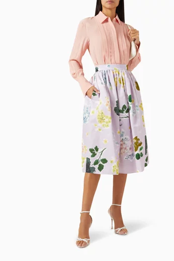 Long-sleeve Shirt in Crepe de Chine