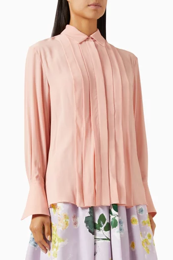 Long-sleeve Shirt in Crepe de Chine