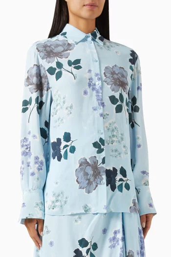 Long-sleeve Shirt in Viscose Crepe