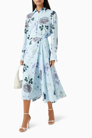 Drape Midi Skirt in Viscose Crepe