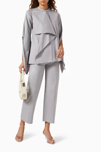 طقم بلوزة بوشاح وبنطال لانا