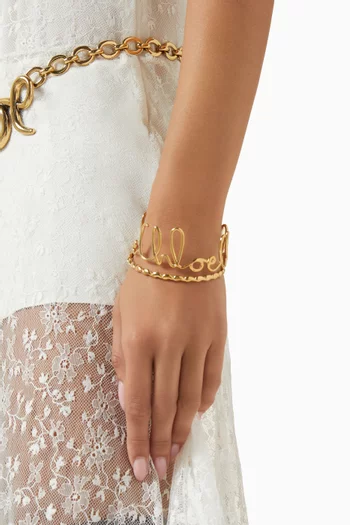 C Iconic Bracelet Set in Gold-tone Brass