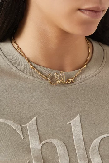C Iconic Chain Necklace in Gold-tone Brass