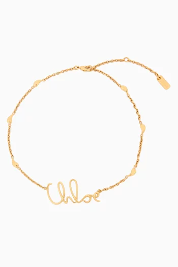 C Iconic Chain Necklace in Gold-tone Brass