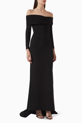 Lyla Strapless Gown in Crepe