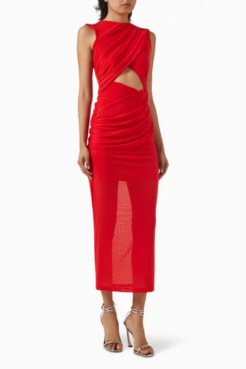 Isabella Midi Dress in Mesh