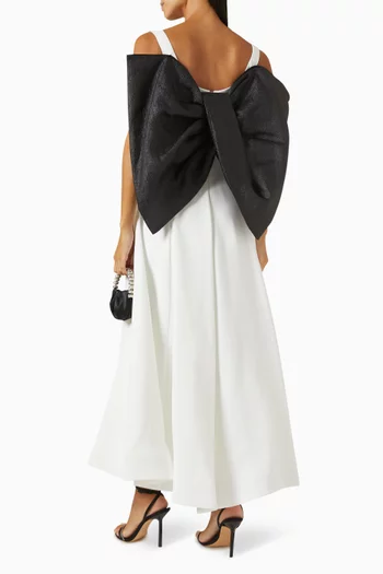 Bead-embellished Maxi Dress in Crepe