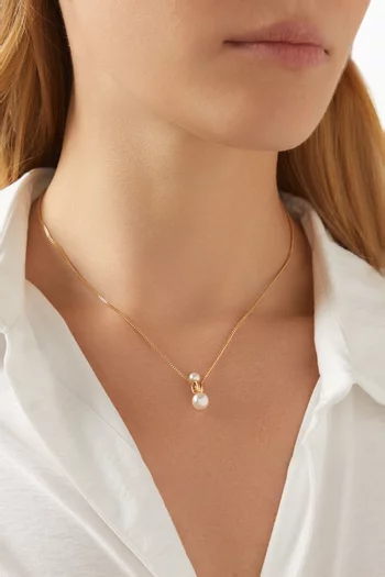 Pearl Ridge Pendant Necklace in 18kt Recycled Gold Vermeil