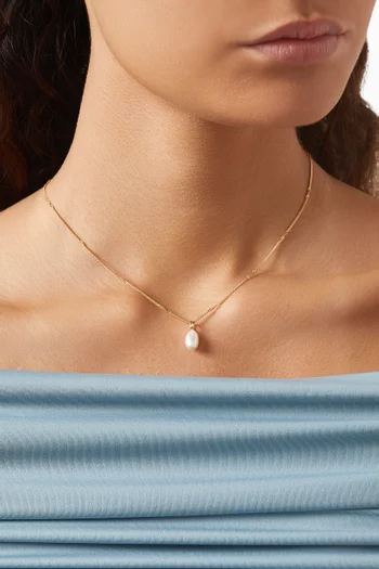 Baroque Pearl Necklace in 18kt Recycled Gold Vermeil