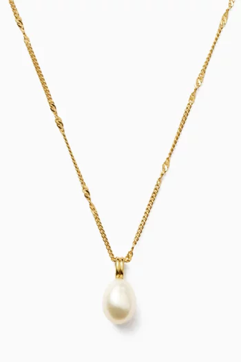 Baroque Pearl Necklace in 18kt Recycled Gold Vermeil