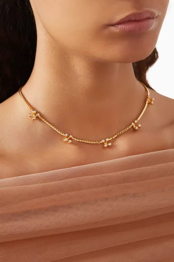Atom Charm Necklace in 18kt Recycled Gold-plated Brass