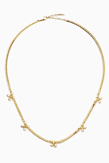Atom Charm Necklace in 18kt Recycled Gold-plated Brass