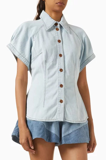 Tallow Blouse in Denim