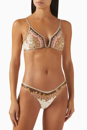 Maxine Plunge Wire Bikini Set in Stretch Nylon