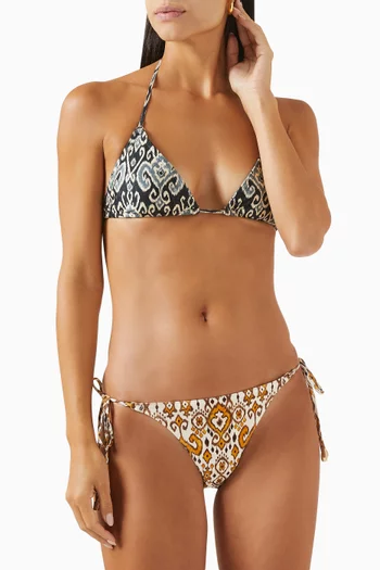 Wylie Tie-up Bikini Set in Stretch Nylon
