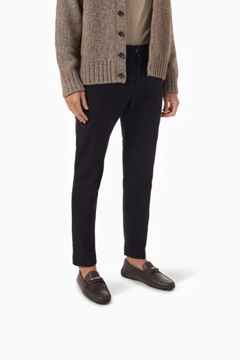 Pilot Driver Loafers in Grained Leather