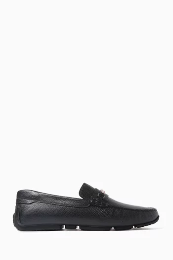 Pilot Driver Loafers in Grained Leather