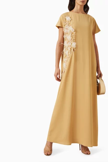 قفطان مزين بنقشة زهور