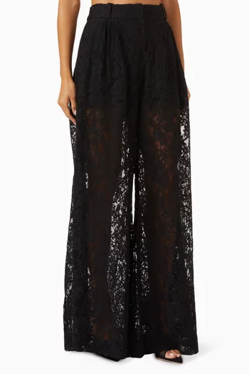Crush Wide-leg Pants in Lace