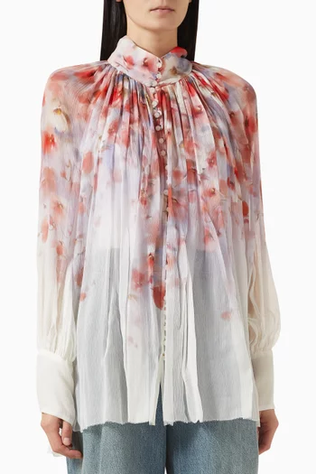 Crush Smock Blouse in Viscose