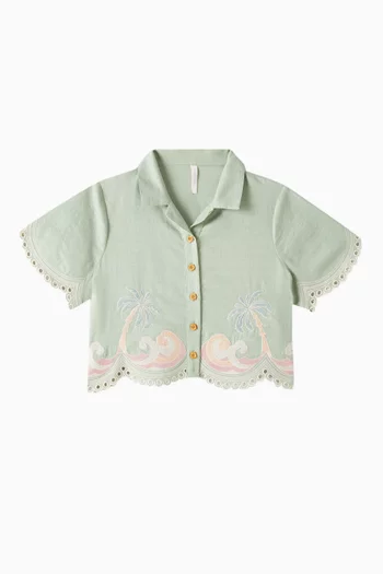 Tallow Embroidery Shirt in Cotton