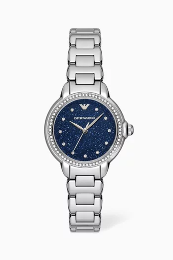 Mia Quartz Stainless Steel Watch, 32mm