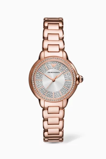 Mia Quartz Stainless Steel Watch, 32mm
