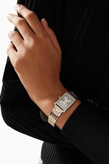 Genni Quartz Stainless Steel Watch, 22 x 32mm