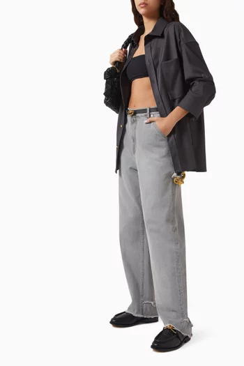 Lisa Chain-embellished Carpenter Jeans in Cotton-denim