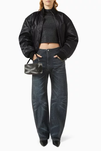 Bomber Jacket in Satin
