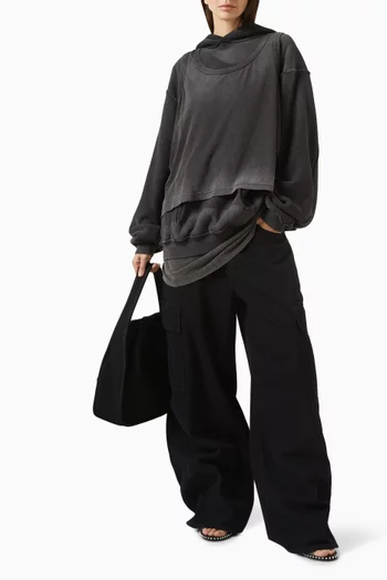 Oversized Triple Layer Hoodie in Cotton