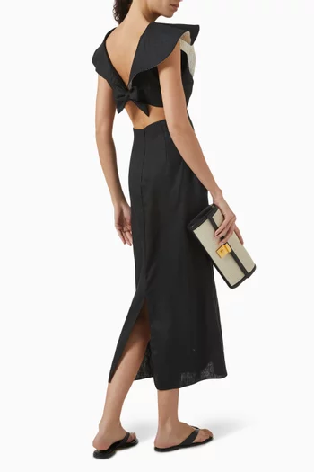 Quetzal Midi Dress in Linen