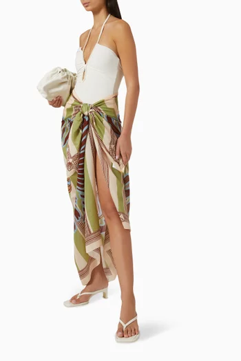 De La Falaise Sarong in Cotton-silk