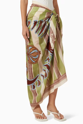 De La Falaise Sarong in Cotton-silk