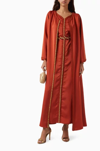 Moroccan Embroidered Kaftan & Dress Set