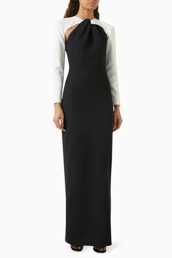 Two-tone Gown in Crepe