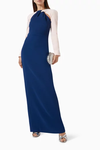 Two-tone Gown in Crepe